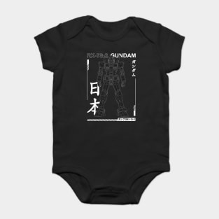 RX 78 2 Gundam Streetwear black white street Baby Bodysuit